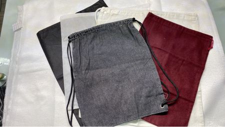 Stoffbeutel Set 5 Stück verschiedene Farben gebraucht