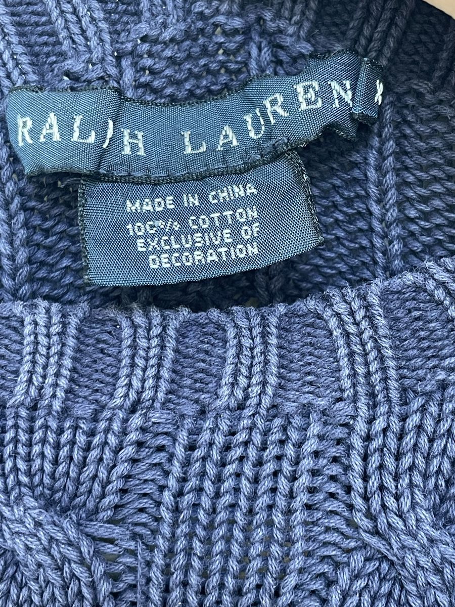 Polo Ralph Lauren Pullover & Sweatshirts: Ralph Lauren Pullover dunkelblau Zopfmuster Grösse S  – Gebraucht aus Pignia von lot_2bw2 2