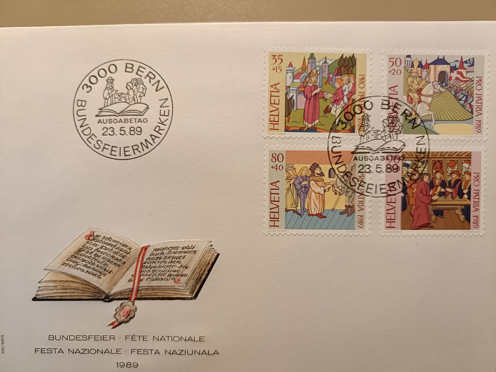 Tutti i francobolli: Schweiz Briefmarken-Sammlung: Bundesfeier Ersttagsbriefe! – Nuovo (secondo la descrizione) da Sargans venduto da Polifemo58 1