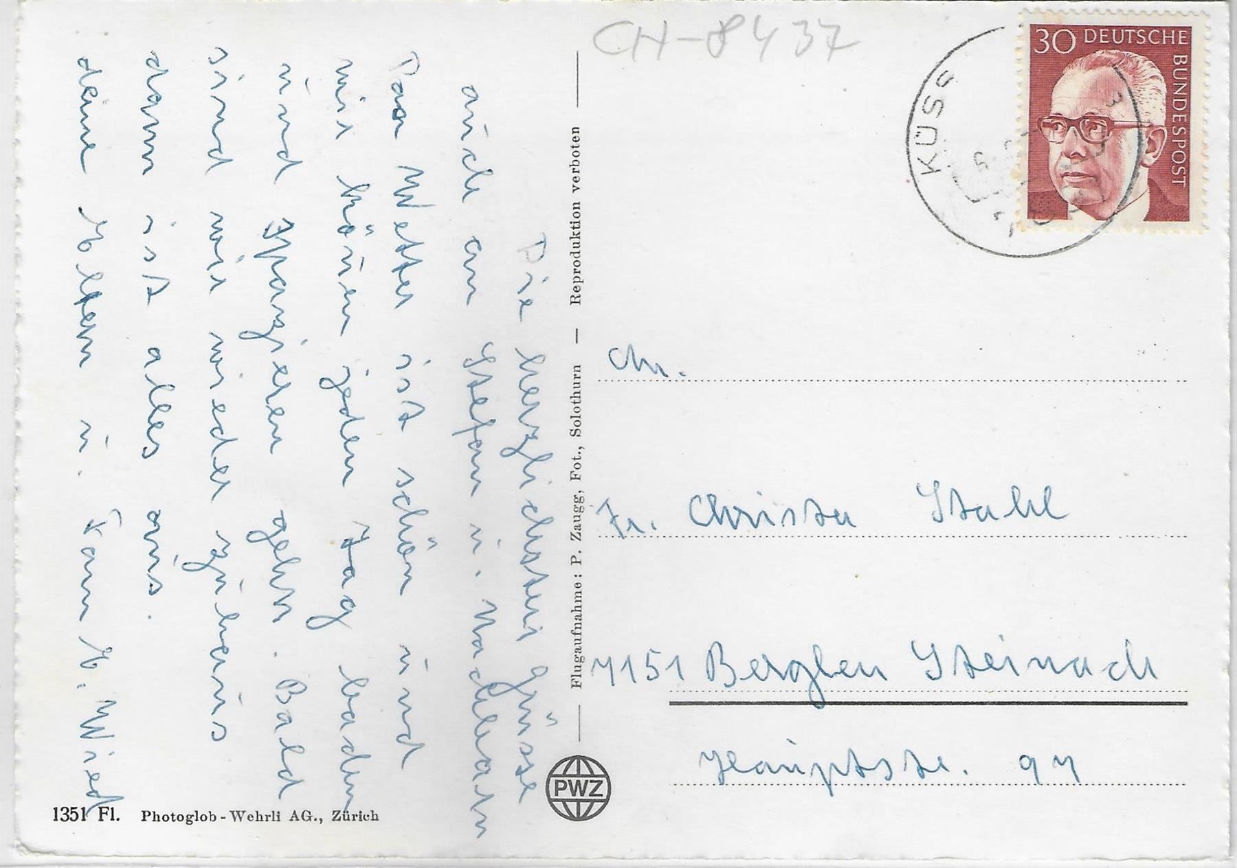 Cartoline postali: Flugaufnahme Zurzach AG – Usato da Ettingen venduto da Kartenplanet 1