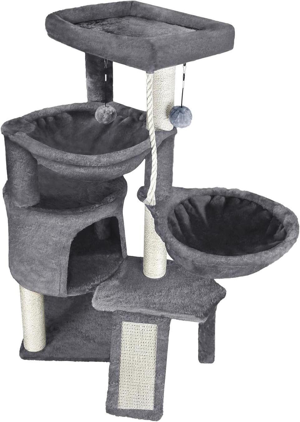 Katzenbaum - Kratzbaum: Kratzbaum Kletterbaum Katzenbaum 95cm, Katzenhaus grau – Neu und originalverpackt aus Zürich von MueDes 1