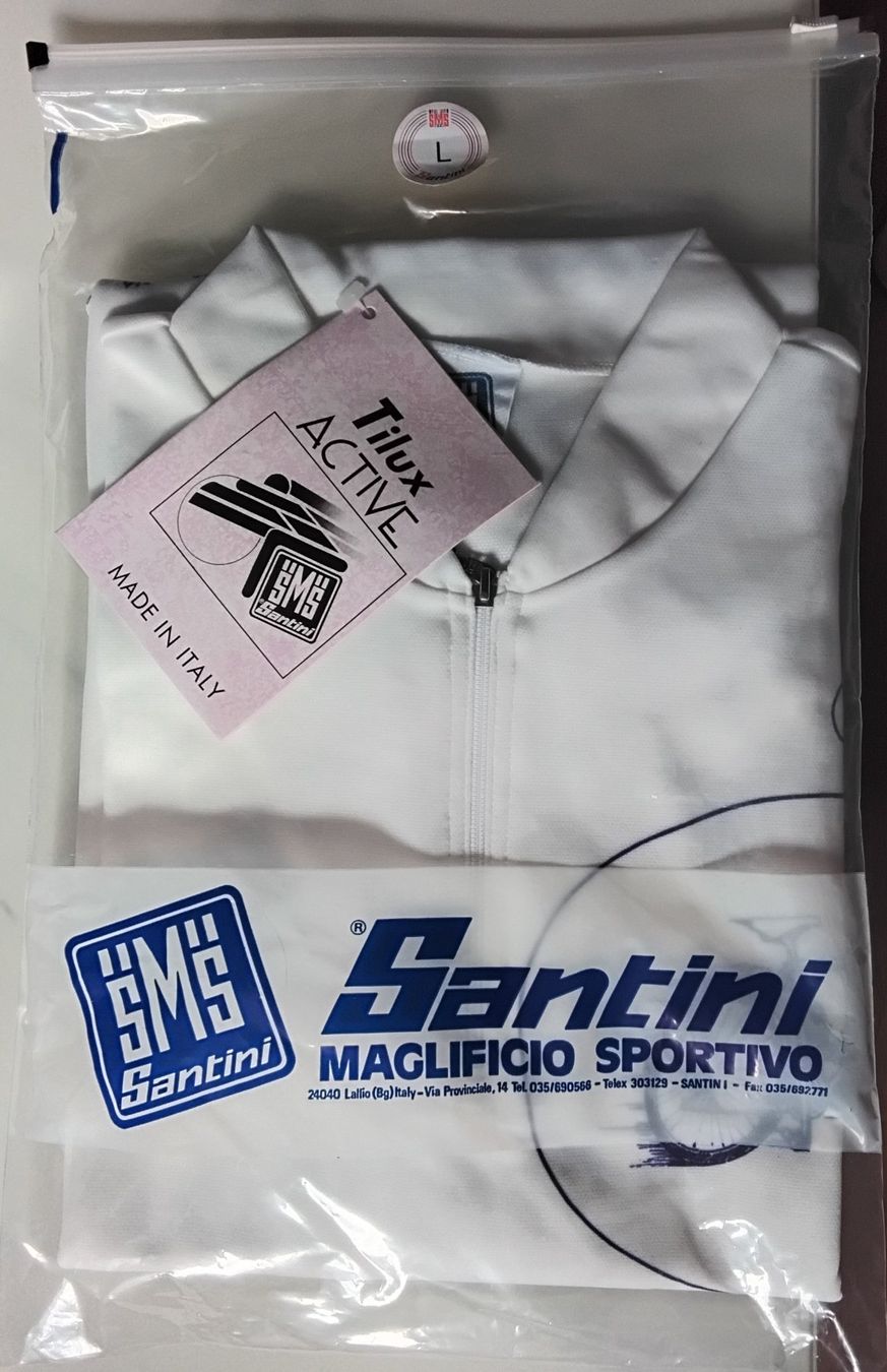 Leibchen & Hosen: Retro Velotrikot Santini Gr. L – Neu und originalverpackt aus Lohn-Ammannsegg von analogis