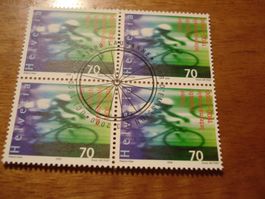 Marke 100 Jahre UCI (Velo) 1999, FDC + 4ererblock ET-o
