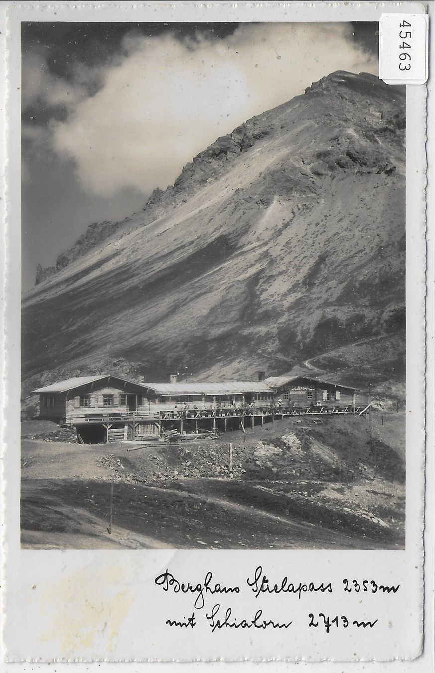 Cartoline postali: Berghaus Strelapass mit Schiahorn – Usato da Ettingen venduto da Kartenplanet