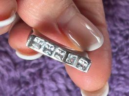 Silberring mit Zirkonia Steinen (Grösse 54)