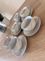 6 Kaffeetassen mit Untertassen
