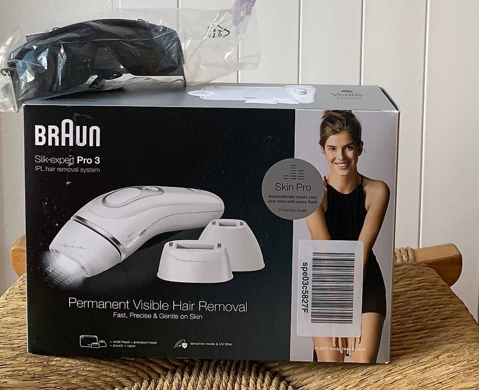 Epilatori: Braun Silk Expert Pro 3 Epilator. Mit Schutzbrille.  – Usato da Zürich venduto da car_q97s