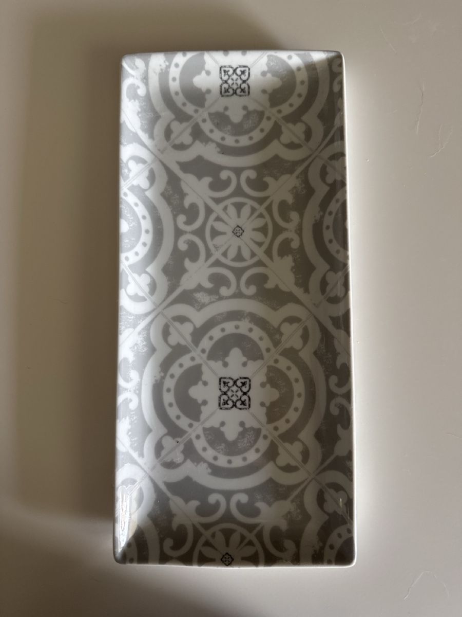Maisons du monde Piatti di portata: Keramikschale rechteckig grau weiss gemustert – Nuovo (secondo la descrizione) da Zürich venduto da Miiiich__elle