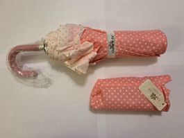 Parapluie kawaï rose à pois Clayre & Eef