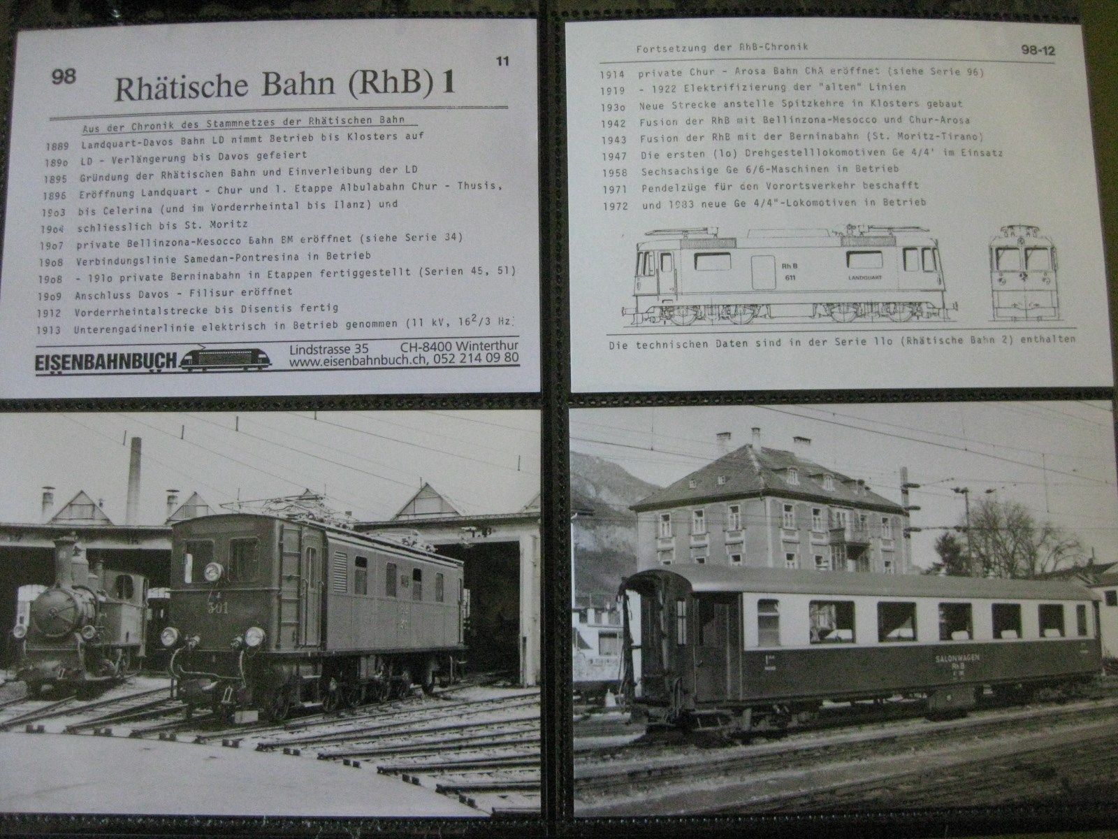 Cartoline postali: AK Serie Rhätische Bahn RhB 1 – Nuovo (secondo la descrizione) da Malters venduto da Marosko