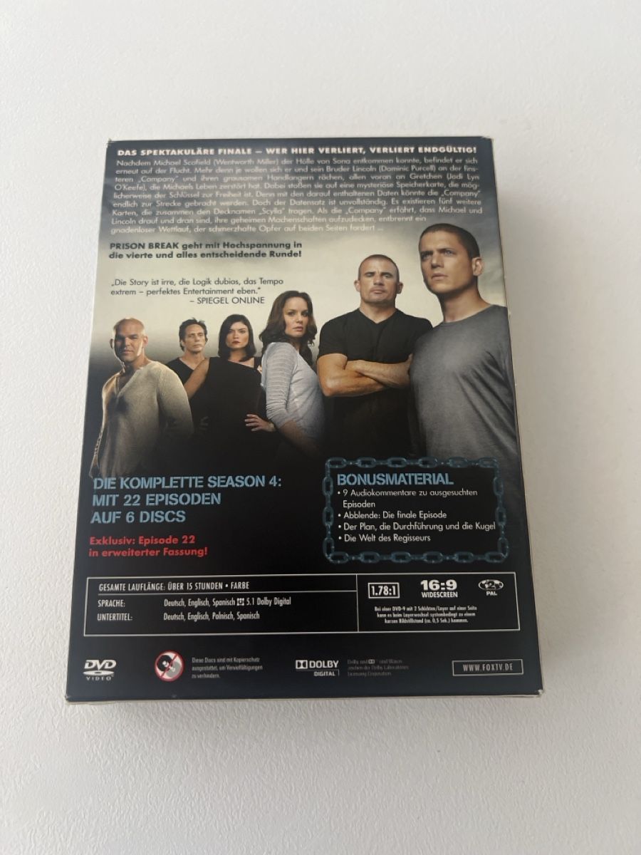 Tutti i DVDs: Prison Break Staffel 4 Complete DVD  – Usato da Gossau SG venduto da DuDaRi0089 1