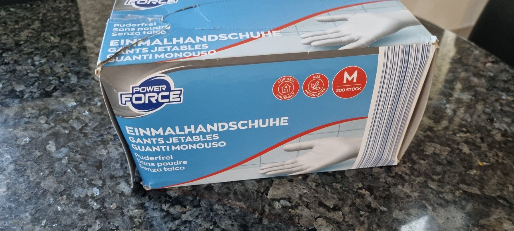 Guanti & manicotti: Power Force Einmalhandschuhe Grösse M 200 Stk ungeöffnet – Nuovo (secondo la descrizione) da egliswil venduto da Maggy6 1