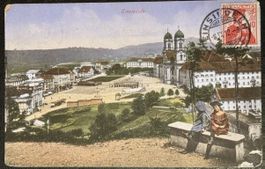Schweiz AK Einsiedeln 1912 nach Frankreich Ansichtskarte