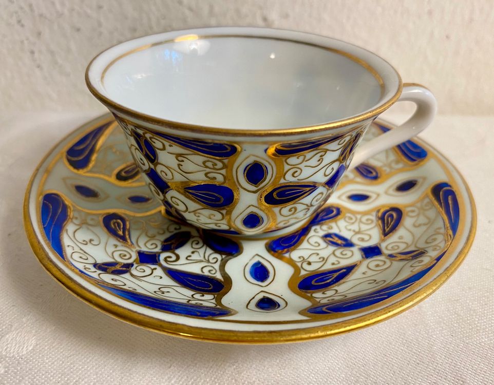 Aussergewöhnliche Mokkatasse Nr. 3 Boseck in Blau und Gold | Kaufen auf ...