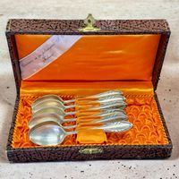 Coffret de 6 cuillères à café AWS Wellner en métal argenté
