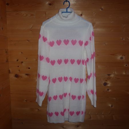 Strickleid mit Herzen, Gr. L