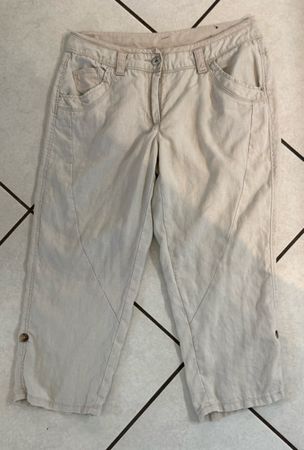 Leichte Cecil Leinen Capri Hose Gr. 27 Sommer Top Zustand
