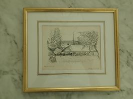 Adolf Dietrich, Berlingen, Original Lithografie, signiert