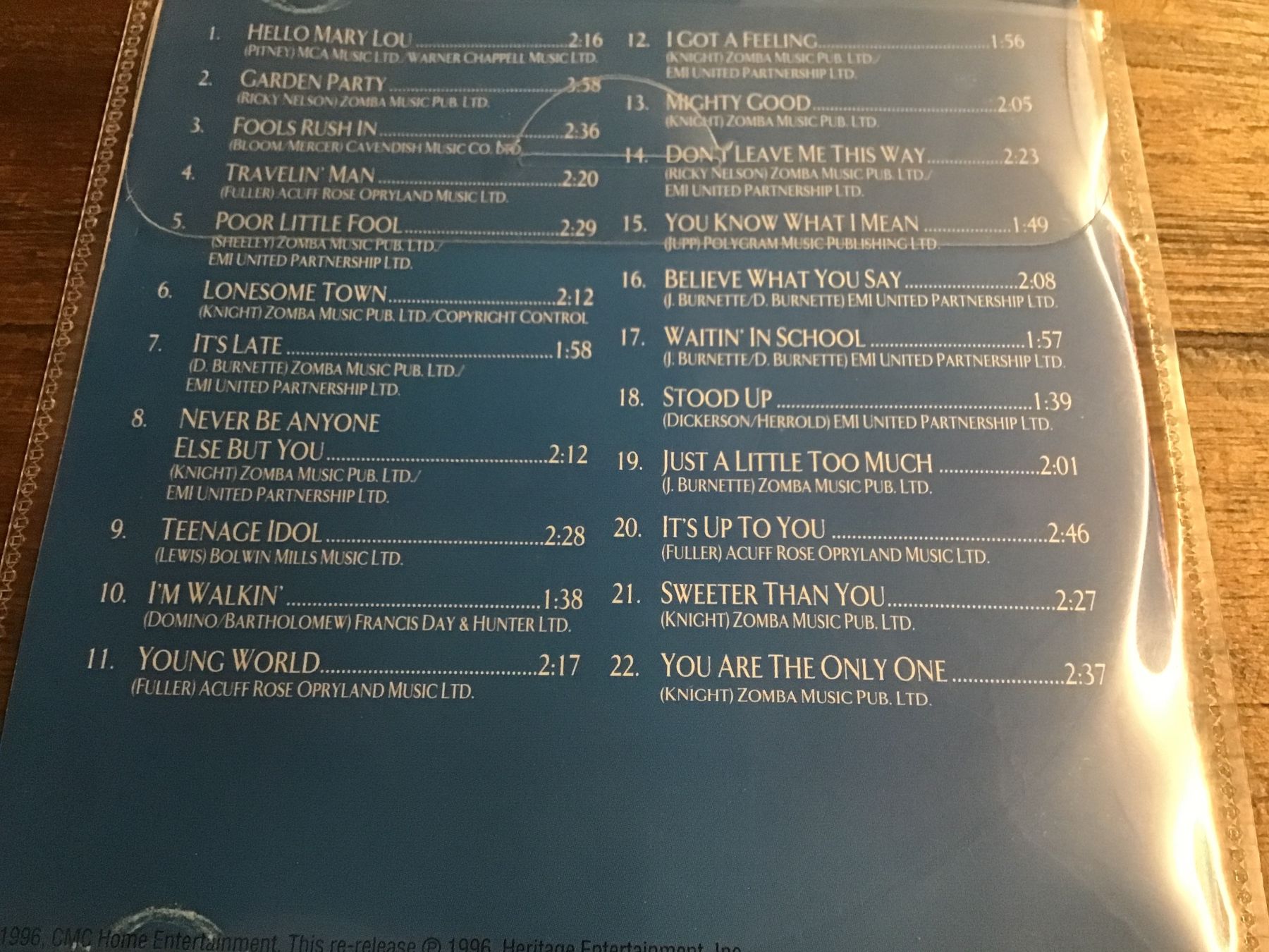 CD: Rick Nelson - Greatest Hits - CD – Usato da Thierachern venduto da sweden08 1