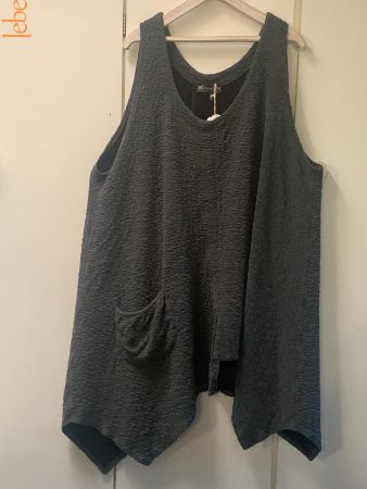 Lagenlook Tunika / Kleid "Karin N.",  Gr. XL-XXXL, anthrazit