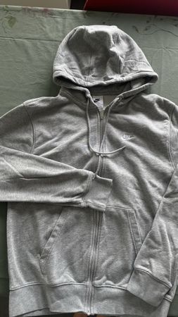 Sweat à capuche zippé Nike, gris chiné, taille M
