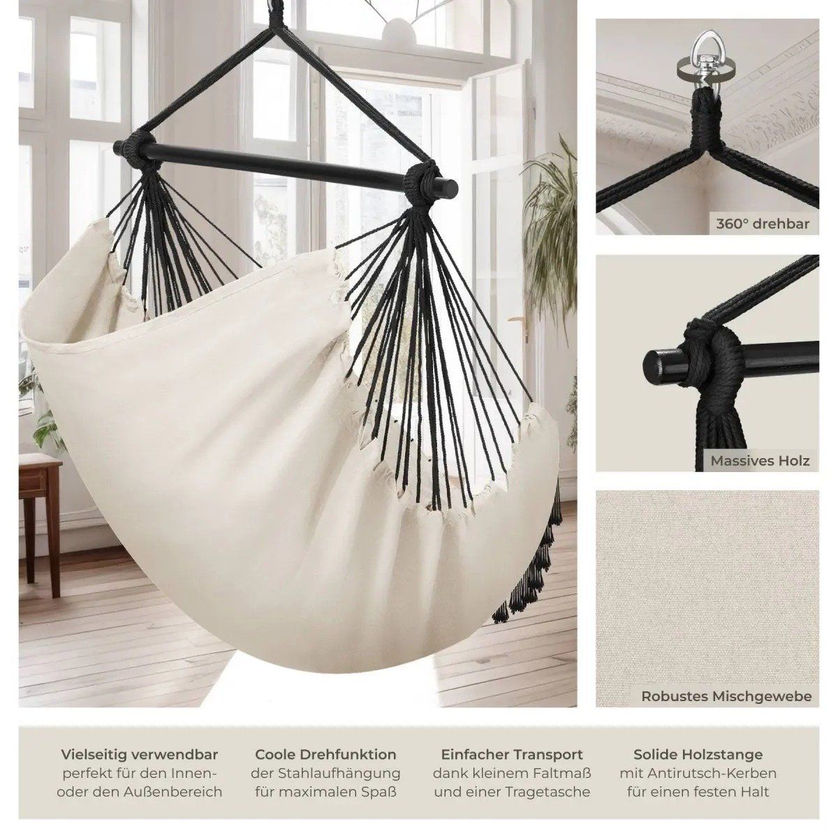 Poltrone pensili da giardino: Hängesessel Boho Style Belastbarkeit 150kg SANDIRA – Nuovo e nell'imballaggio originale da Lachen SZ venduto da sw3zzy 2