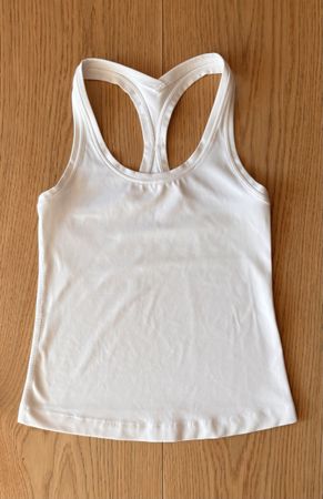 white Lululemon top, size 0