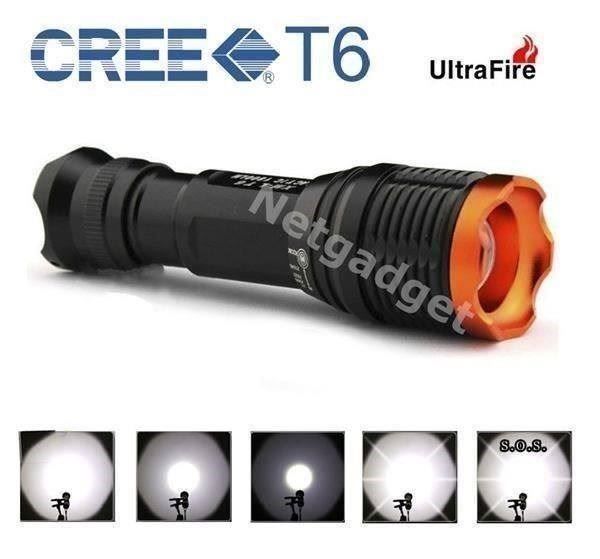 Lampade: Flashlight 5 Modes 1800lm 10W XML-T6 Cree – Nuovo e nell'imballaggio originale da Yverdon-les-Bains venduto da Netgadget_SARL