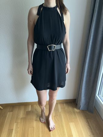 Mango Kleid, Schwarz, Gr. L - Sommerlich & Elegant!