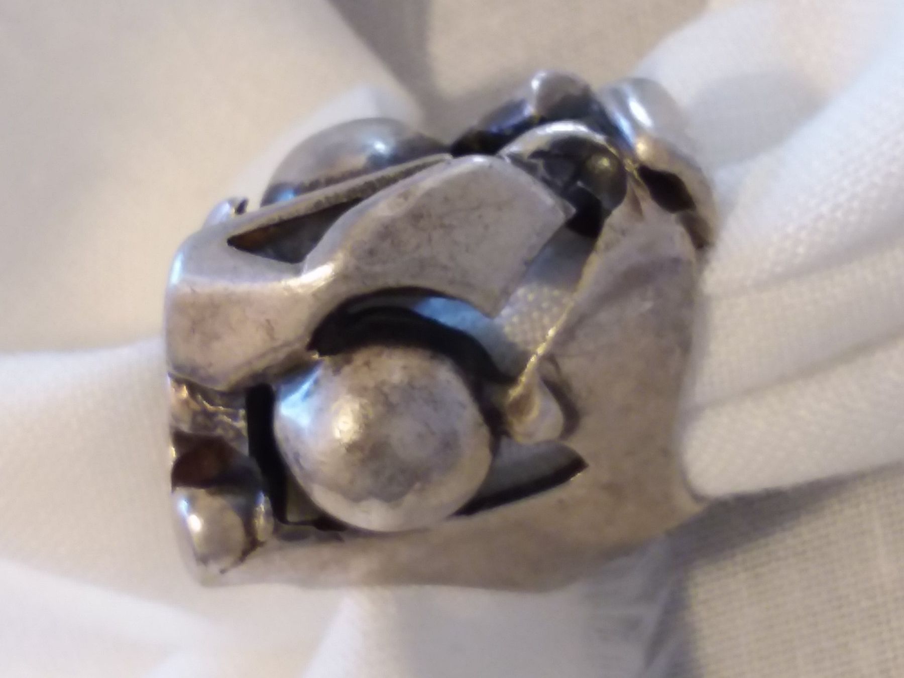 Ringe: Vintage 70er Modernist Handmade Silber Ring, 54 – Gebraucht aus Zürich von sanwit 2