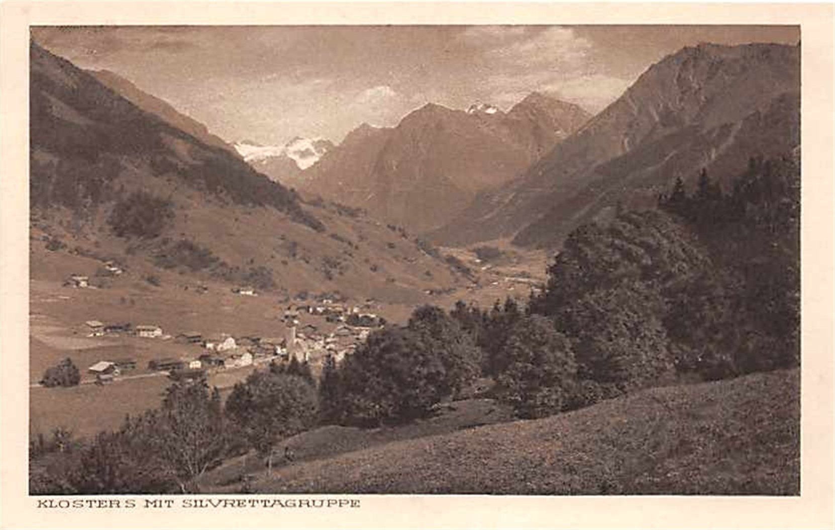 Ansichtskarten: Klosters, Silvrettagruppe – Gebraucht aus Ottikon b.Kemptth. von Neptun1974