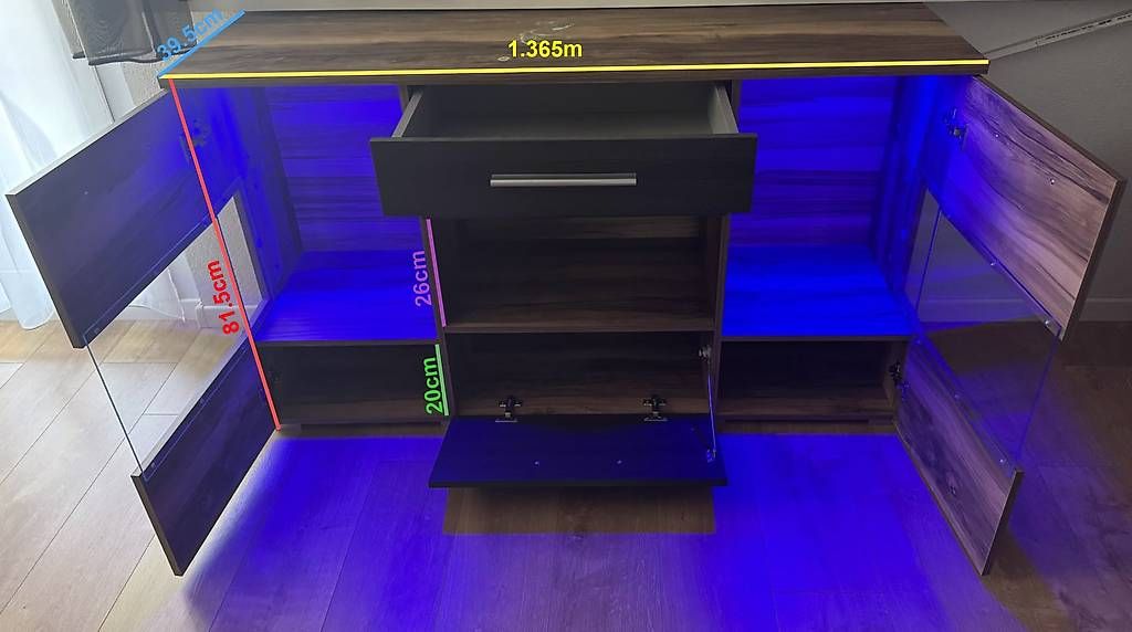 Mobili TV: Sideboard mit LED-Beleuchtung – Usato da Aarburg venduto da Injac
