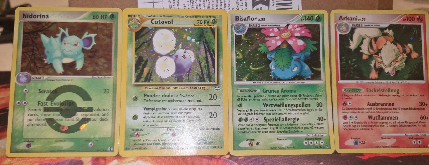 Pokémon Carte collezionabili: Pokemon Lot Bisaflor Arkani Nidorina Jumpluff – Usato da Wettingen venduto da Pie1580