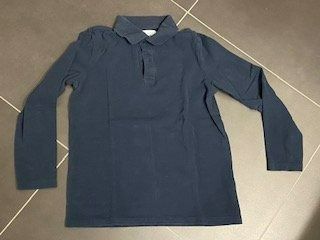 Polo Shirt dunkelblau langarm 146