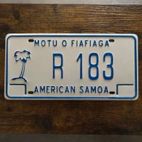  🇺🇸 U.S. Autoschild, American Samoa R 183 - ORIGINAL 