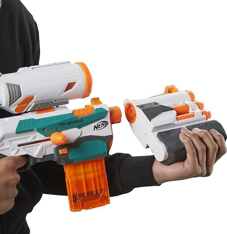 Nerf Spielzeuge: NERF Modulus Tri-Strike inkl. Darts, Mega & Rakete – Gebraucht aus Arbon von Ftdata 3