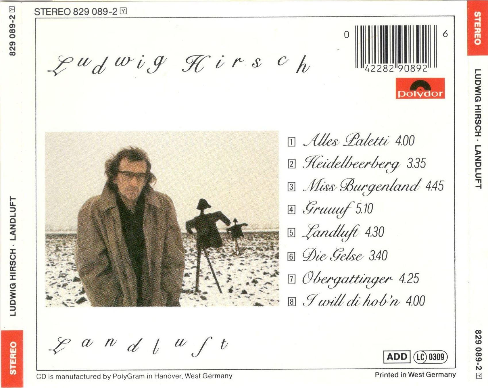 CD: Ludwig Hirsch CD Landluft – Usato da St. Margarethen TG venduto da ursk10 1