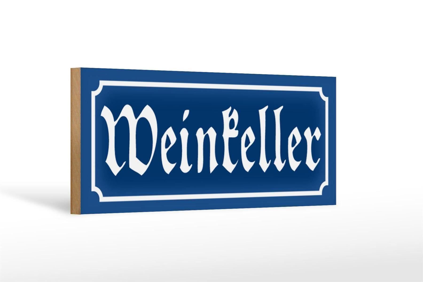 Insegne: Blechschild-WEINKELLER-BLAU – Nuovo e nell'imballaggio originale da Rupperswil venduto da big-one-sale 1