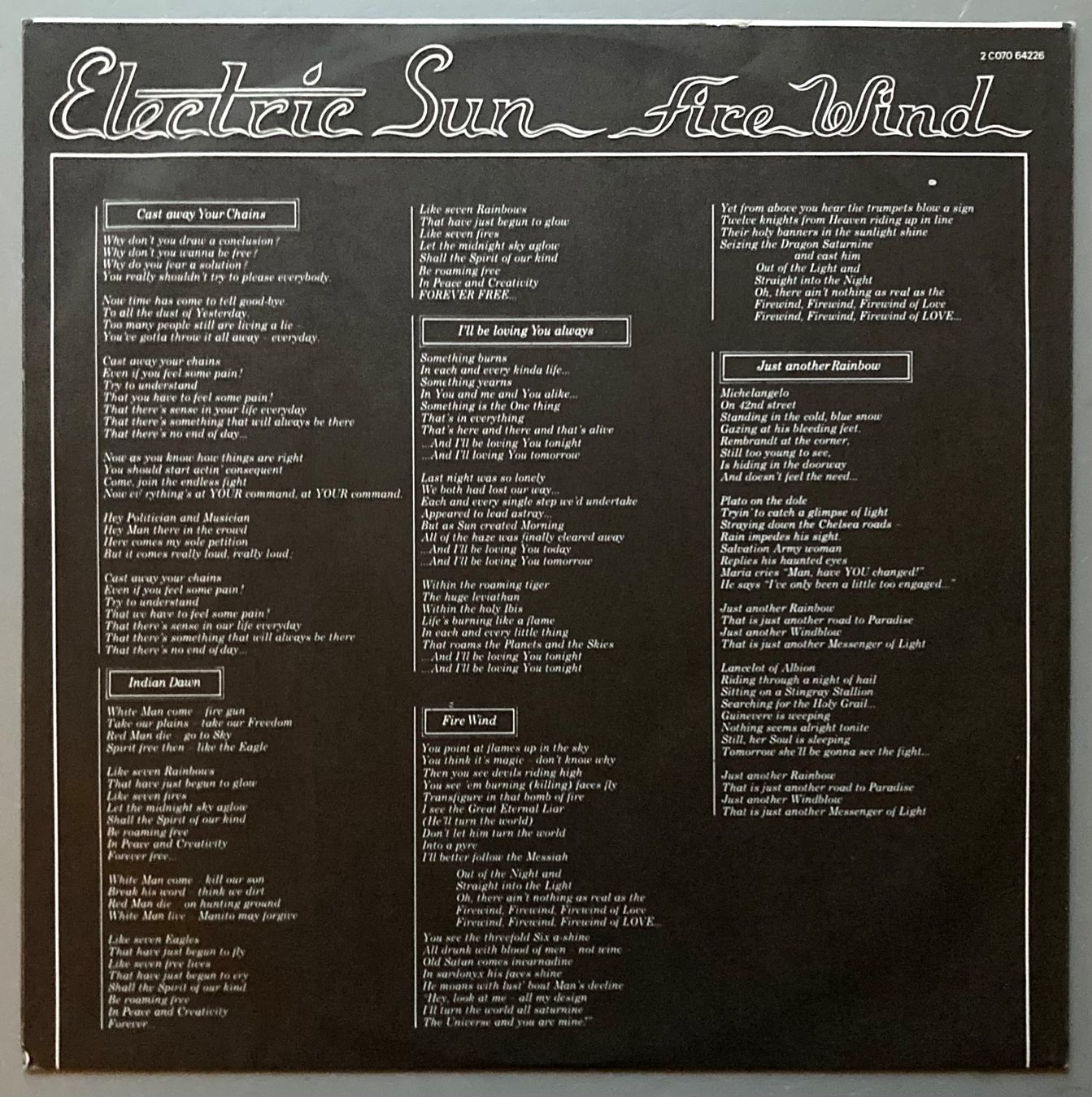 Schallplatten: ELECTRIC SUN - FIRE WIND – Gebraucht aus Poliez-Pittet von Newtown-Records 2
