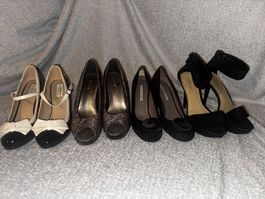 4 paires de chaussures talons aiguille 1x39 - 3x40
