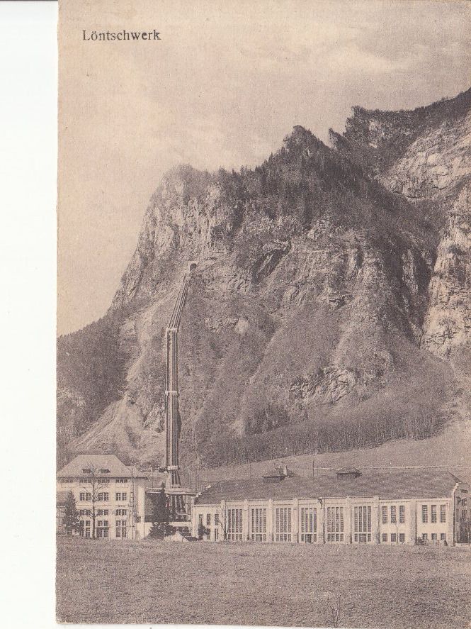 Cartoline postali: Netstal Löntschwerk ca. 1915 – Usato da Bürglen TG venduto da StampGraf