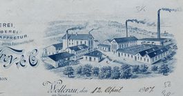 Antike Rechnung Briefkopf Lithographie Wollerau 1907