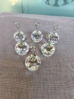6 karten Halter Glas geschliffen