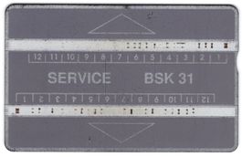 seltene Schweizer SERVICE BSK 31 Taxcard - grau