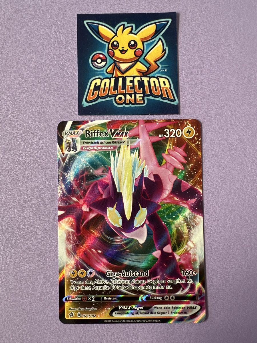 Pokémon Carte collezionabili: Pokemon Riffex VMAX 2020 Rare Top Artwork – Nuovo (secondo la descrizione) da Lommiswil venduto da CollectorOne