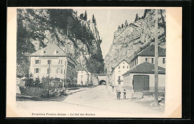 Cartoline postali: Col des Roches, Frontière Franco-Suisse – Usato da Berlin venduto da bartko-reher