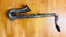Tenorsaxophon silber lackiert - NICHT SPIELBAR