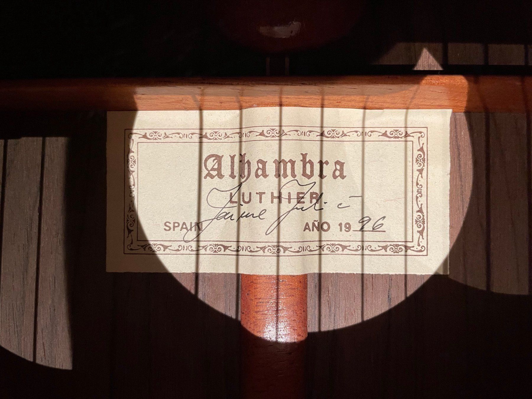 Alhambra Strumenti musicali: Guitarre Alhambra Jaime Julia 1996 – Usato da Flurlingen venduto da luisxp 1