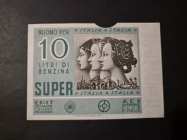 Italie Bon 10 litres d'essence 