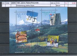 2005 "100 Jahre Naturfreunde" - Block, gestempelt